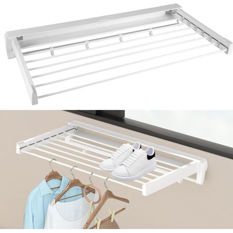 Séchoir Mural Protect Sèche Linge Dépliable avec Support de Séchage Télescopique pour Salon 4 Barres étendoir à Linge Robuste pour intérieur et Extérieur d'étendage (1/5)
