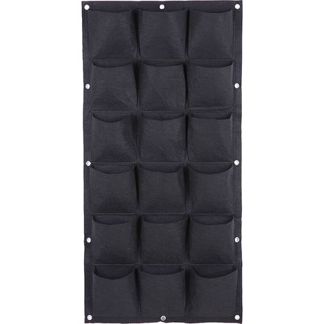 VURAHOME -Sac à planter Mur vert 18 poches sac de plantation poche jardinière murale verticale jardin balcon plante sac de culture accessoire de jardinage (1/5)