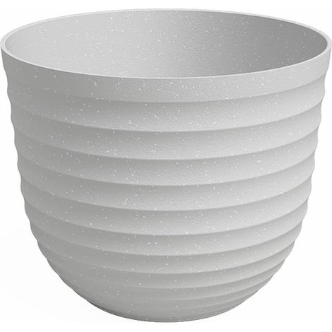 artevasi© HAVANA WAVES Pflanztopf Limestone Grey hellgrau Ø 20 cm - Kunststoff (1/2)