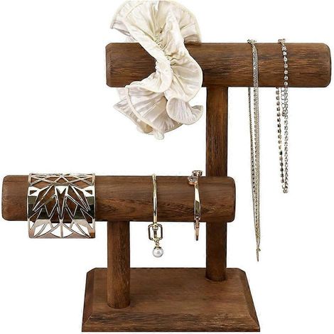 Uhrenständer aus Holz, Präsentationsturm, Schmuckorganizer für Armbänder und Halsketten, C (1/5)