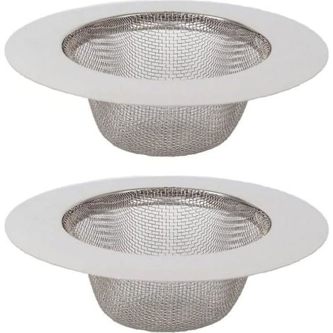 Passoire d'évier 2 pièces Acier inoxydable Anticorrosion Perforation haute densité (1/5)