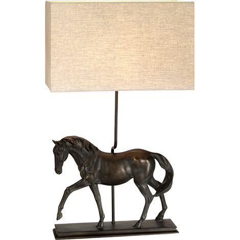 Lampe de table Dorado 1 lumière avec abat-jour rectangulaire (1/3)