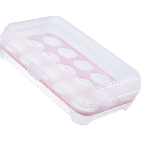 Casier à œufs transportable 15 compartiments polyvalent transparent boîte rangement œufs réfrigérateur cuisine en plastique 1 pièce (1/4)