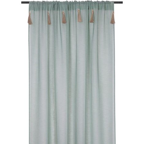 Voilage passe tringle 140x260 cm Ibiza jade
