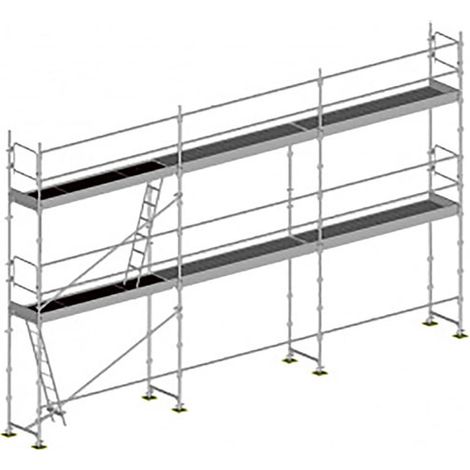 Gerüst 60m² - Struktur + Plattformen + Leiste - Strebe Version - DUO60-SPP (1/4)