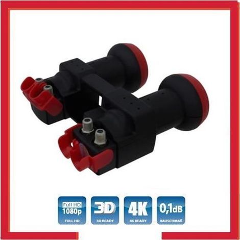 LNB MonoBloc Twin Multi degré 2 sorties ,0.1dB, réglable de 0 à 37 mm . EUTELSAT et ASTRA
