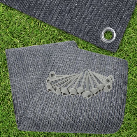 Randaco Tappeto per tenda 250x550 cm HDPE PEHD Morbido per piedi nudi