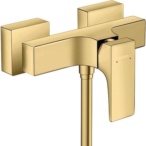 mitigeur douche aspect doré poli