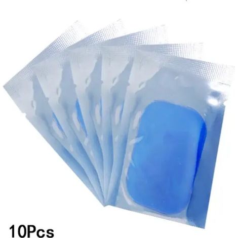 10 pairs (20 pieces) of replacement gel pads for abdominal muscle electrostimulation devices, fitness equipment, replacement gel massage patches 00037-AquaForge