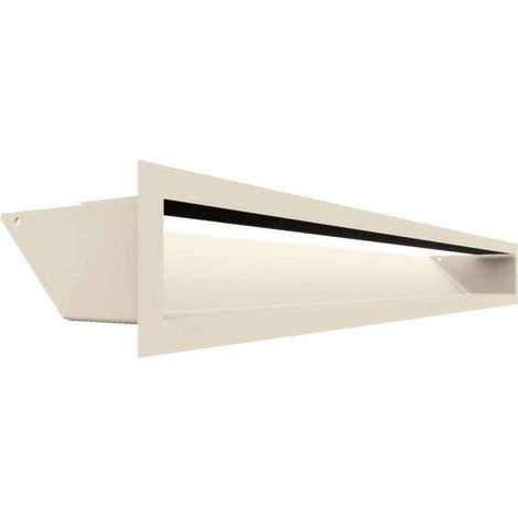 KRATKI griglia di ventilazione AIR  Griglia aria calda 9 x 80 cm  Nero  Griglia di scarico per ventilazione camino  Presa d'aria con un angolo di 45 gradi (1/4)