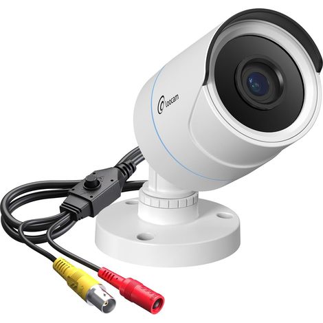 Caméra de Sécurité HD 1080p, Caméra Filaire Hybride 4-en-1 CVI/TVI/AHD/CVBS, Vision Nocturne IR, Résistante aux Intempéries IP66 pour Systèmes de Vidéosurveillance DVR Extérieurs Intérieurs (1/5)