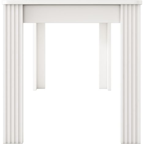 Tavolo da pranzo rettangolare bianco in truciolato 116 x 65 x 75 cm (1/5)