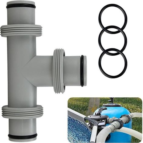 Raccord de tuyau en T pour piscine - Diamètre : 38 mm - 3 voies - Diamètre : 38 mm (1/5)