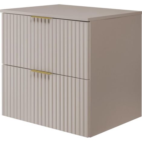 Mobile lavabo, Cashmere, 60 x 57 x 46 cm, maniglia oro + Piano