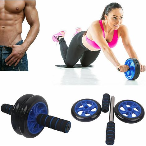 AB WHEEL ATTREZZO MACCHINA ADDOMINALI RUOTA PALESTRA FITNESS CORPO