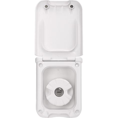 Trappe de remplissage d'eau douce par gravité avec clés, carrée, blanche, pour camping-cars, caravanes, remorques et yachts (1/5)