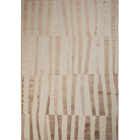 URBANO LIGNES - Tapis à relief moderne marron clair 160x230 (1/5)
