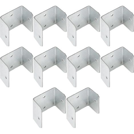 Fence Clamps, Metal U-Shape Bracket, Multi-Angle Mounting Support, Anti-Rust Fixing Clip, Sturdy Frame Fastener, Garden Building Projects, Woodwork D-I-Y Farm Use, 32mm 35mm Set (1/5)