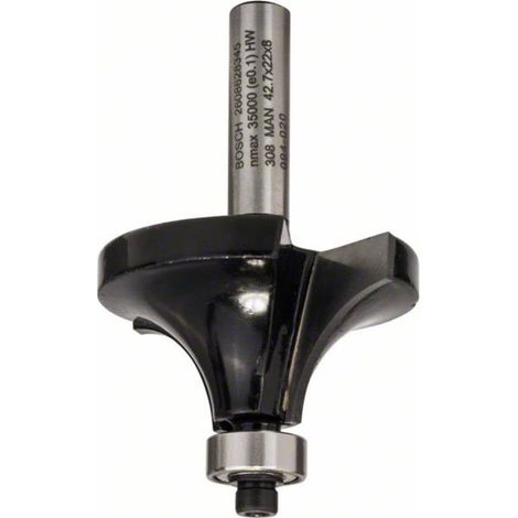 Bosch – Fraise à arrondir 8 mm – R1 15 mm – L 22 mm – G 66 mm – Pour bois dur et matériaux abrasifs – 2608628345 (1/10)