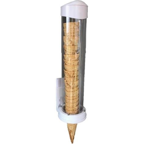 Porte-Cône à Glace Distributeur universel de cônes de crème glacée, support de cône de gaufre, Tube de rangement en plastique (1/5)
