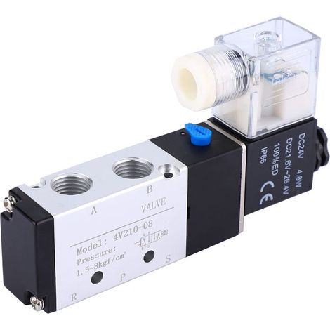 Elettrovalvola, elettrovalvola aria, 2 posizioni, 5 porte, valvola di controllo pneumatica, elettrovalvola (DC24V) (1/5)