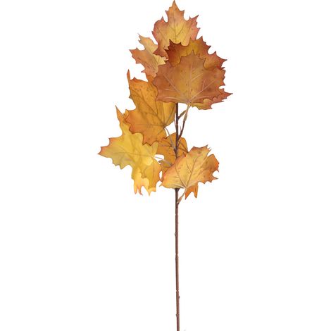 Planta rama de arce decorativa artificial amarillo 15x15x50h cm (1/5)