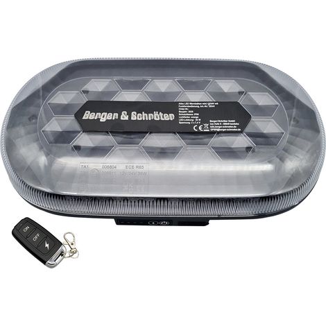Berger & Schröter Warnbalken  Akku LED Mini SM865DR 12 V, 24 V über USB Magnetfuß Orange (1/5)
