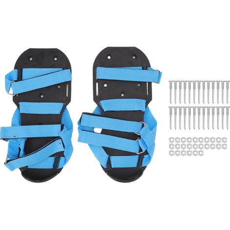 Chaussures d'aération de pelouse avec pointes pour jardin, gazon et patio - Bleu (1/5)