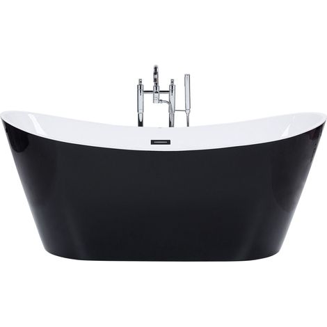 Vasca da Bagno Nera in Acrilico Sanitario 180 x 78 cm Antigua (1/5)