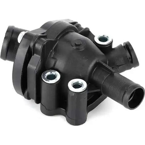 Boîtier de thermostat de liquide de refroidissement moteur compatible avec les références 31319606, 31411151 et 30650753. Assure une régulation optimale de la température. (1/5)