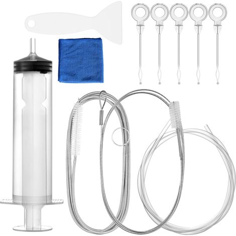 11 Pièces Kit Nettoyage Réfrigérateur, Brosse Flexible 150cm, Seringue 100ml, Grattoir, Pour Frigo Et Congélateur