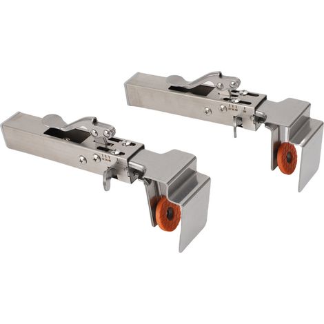 Lot de 2 serre-joints réglables en acier inox pour pose façade tiroir et fixation panneau tiroir meuble menuiserie (1/5)