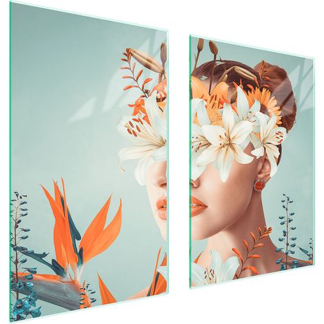GLASSCHUTZPLATTE FÜR KÜCHE 65x52 FRAU (1/5)