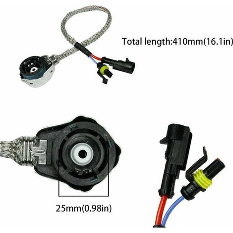 adattatori per lampadine HID Xenon AU D2S / D4S con cavo e connettore. (1/2)