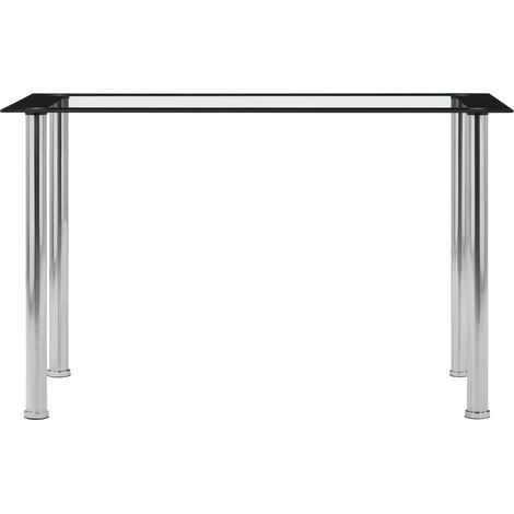 Maison Exclusive - Esstisch Schwarz und Transparent 120 x 60 x 75