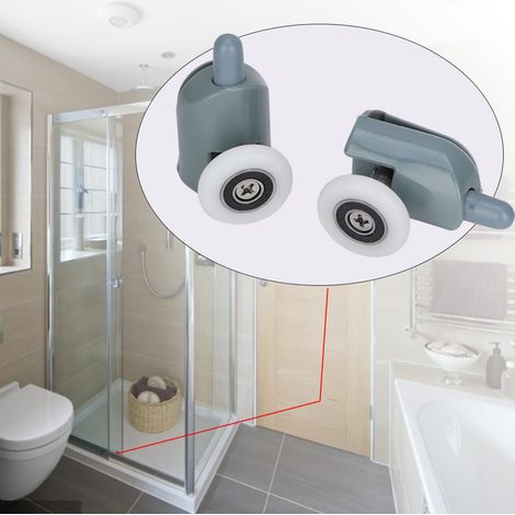 Ersatz-Bodenrollen für Glasschiebetüren im Badezimmer (Einzelrolle) - [Rollen] + [Upgrade] + [AM260] + [Langlebig]