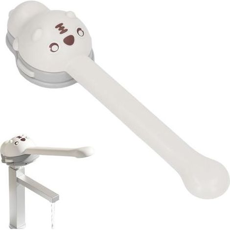 Extension De Poignée De Robinet, Extension De Poignée d\'Évier d\'Extension De Robinet, Extension De Poignée De Robinet Pour Enfants, Ensemble D\'Extension De Poignée De Robinet (Blanc) (1/5)