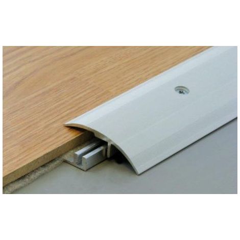 Dinac – Barre de seuil multi-niveaux 2,70m – Aluminium naturel – Largeur 51mm – Fixation par socle pour pose simple – Trafic intense