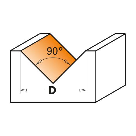 915.380.11 FRESA PARA RANURAS EN V (90) HW S=8  D=38X28,5X63.5 DX