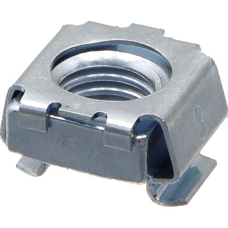 Tuerca de jaula M4x2 DIN 88109 de acero para chapa metálica de 1,8-2,6 mm, clase 8 8810901 (1/2)