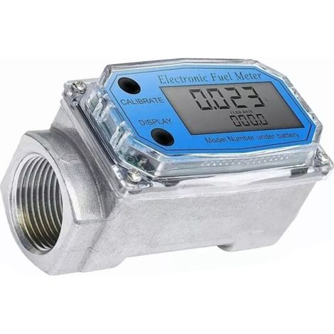 Débitmètre numérique LCD à turbine de 1 pouce, 10-100 l/min, précision ±1 %, pour diesel, essence, kérosène, méthanol et eau. (1/5)