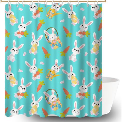 Rideau polyester pour douche 180x180 avec œillets rideau étanche pour les fêtes de fin d’année (1/5)