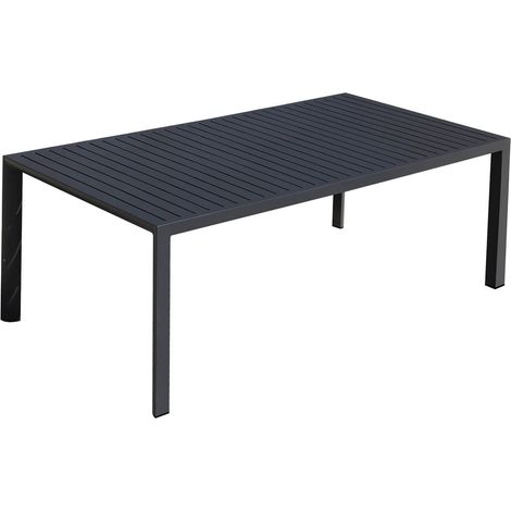 Tavolo da Giardino 100x200x75 cm in Alluminio Antracite