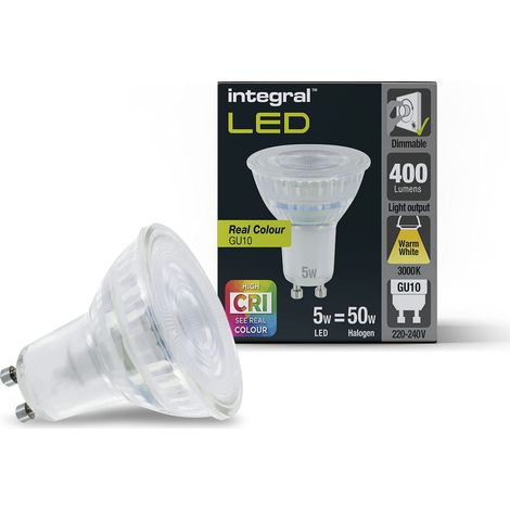 Ampoule LED GU10 blanc chaud gradable - Révéler les vraies couleurs dans votre maison (CRI95) avec le GU10 le plus proche de la lumière naturelle du soleil (1/5)