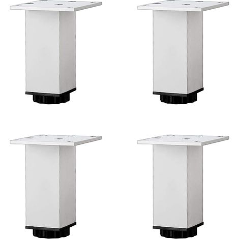 Pieds de meuble de cuisine et de salle de bain modernes en alliage d'aluminium, pieds de meuble carrés réglables,4 pièces (10 cm/3,9 po) (1/5)