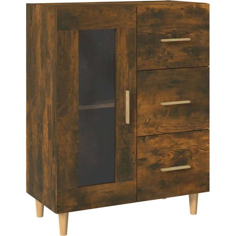 Maison Exclusive - Credenza Rovere Fumo 69,5x34x90 cm in Legno Multistrato (1/5)