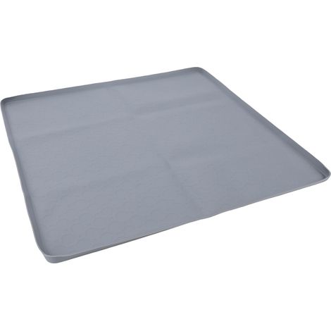Silikonmatte für Mini-Kühlschränke, rutschfest, auslaufsicher, mit erhöhtem Rand, für Waschmaschinen, Futternäpfe und Geschirrspüler, Grau (1/5)