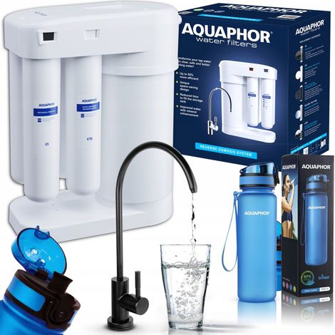 Osmoseur domestique 4 étapes de filtration AQUAPHOR RO-101S Morion-robinet noir (1/5)