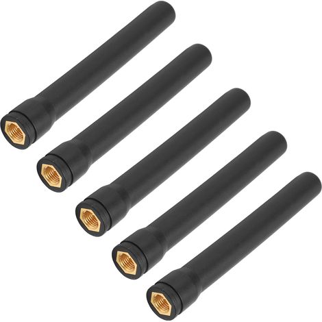 5 Stück Antennen mit wasserdichter Gummihülle, SMA-Stecker (männlich) mit Innenstiftanschluss, DTU-Funkmodulantenne für 433M LoRa (1/5)