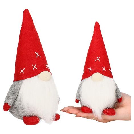 Gnomo natalizio di 22 cm, gnom Mikołaj, addobbo per l'albero di Natale.